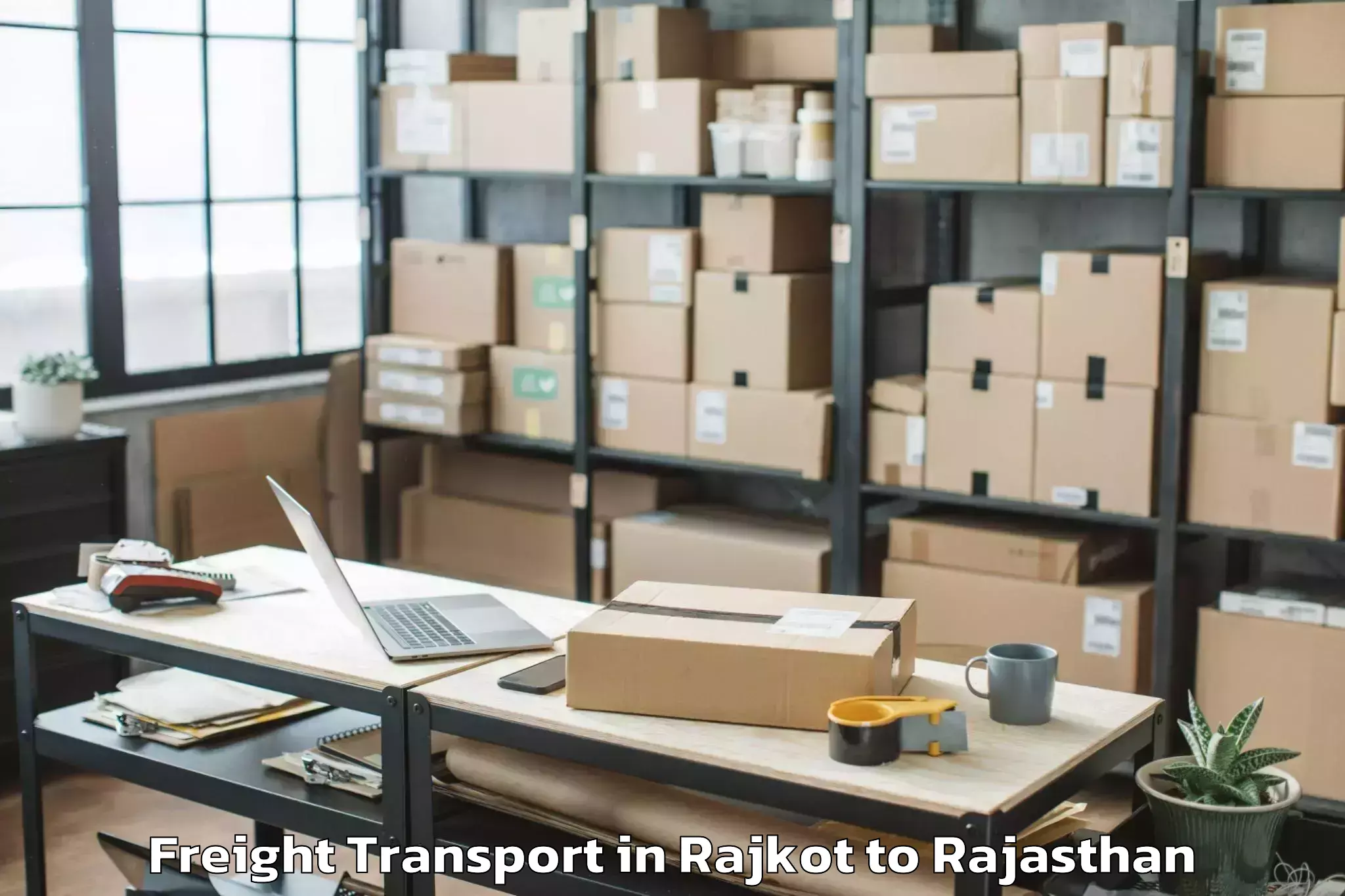 Efficient Rajkot to Nims University Jaipur Freight Transport